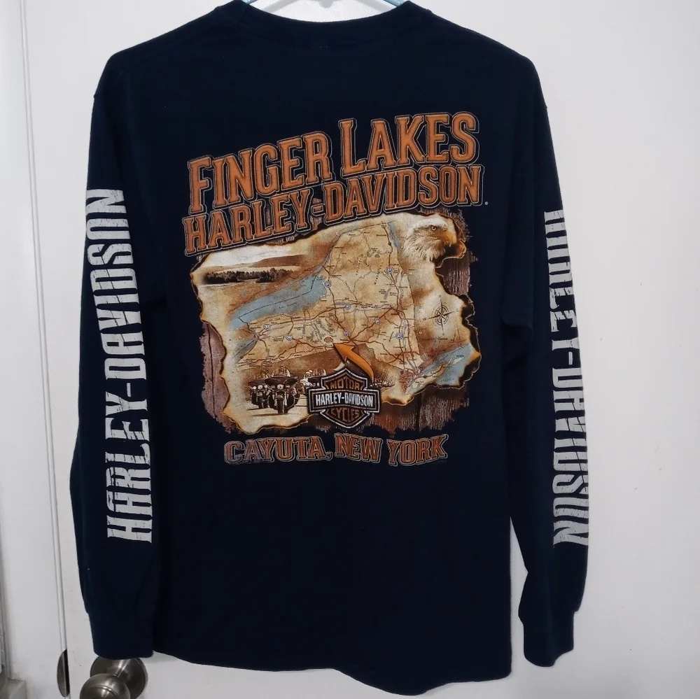 Harley-davidson long sleeve DECLARE YOUR INDEPENDENCE T Shirt Double sided